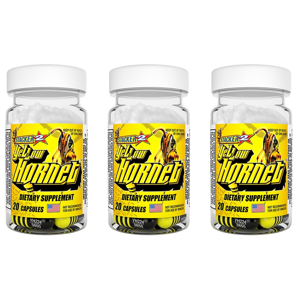 STAKKER 2 YELLOW HORNET (3) 20CT. FLASKER