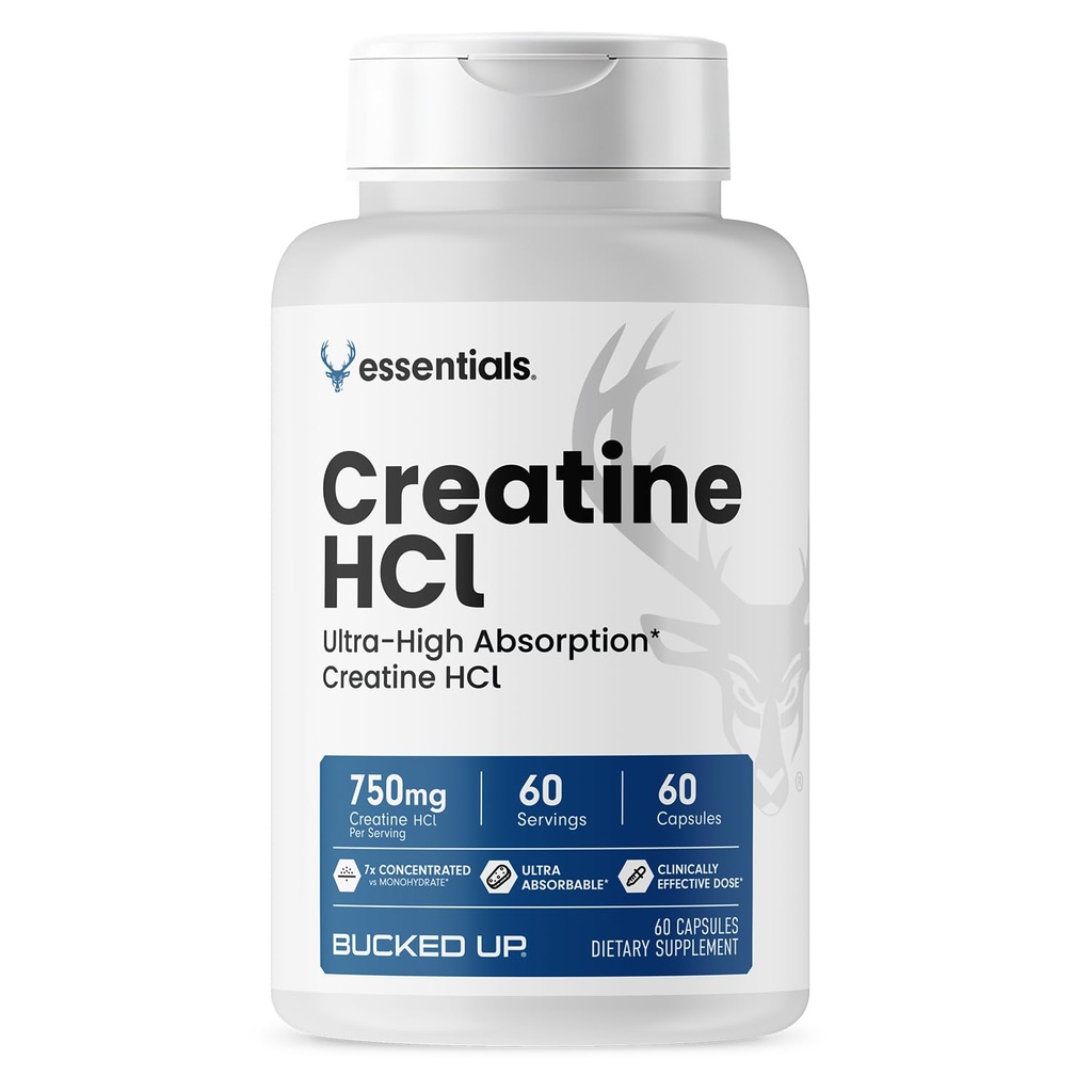 Bucked Up - Creatin HCL, 750mg Servering - 60 Servere (60 kapsler)