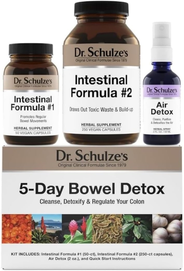 Dr. Schulze's | 5-Day Bowel Detox | Herbal Colon Cleanse | May Improve Digestion | Promotes Healthy Movements | Packaging May Vary