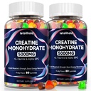 Creatine Monohydrat Gummies 5g for kvinder & mænd - Creatine Gummies for kvinder Pre Workout Chewables med L- Taurine & Alpha GPC, Sugar- Free Muscle Builder, Energy Boost, Vegansk Non- GMO (160 Count)