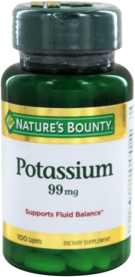 Nature 's Bounty Kalium Gluconate 99mg, 100 Caplets (pakke med 2)