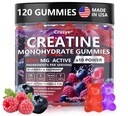 Creatine monohydrat Gummies Complex 8000 MG for mænd Kvinder, Creatine Gummy med Taurine BCAA for energistøtte og muskelstyrke, Sugar Free Pre- workout Supplement