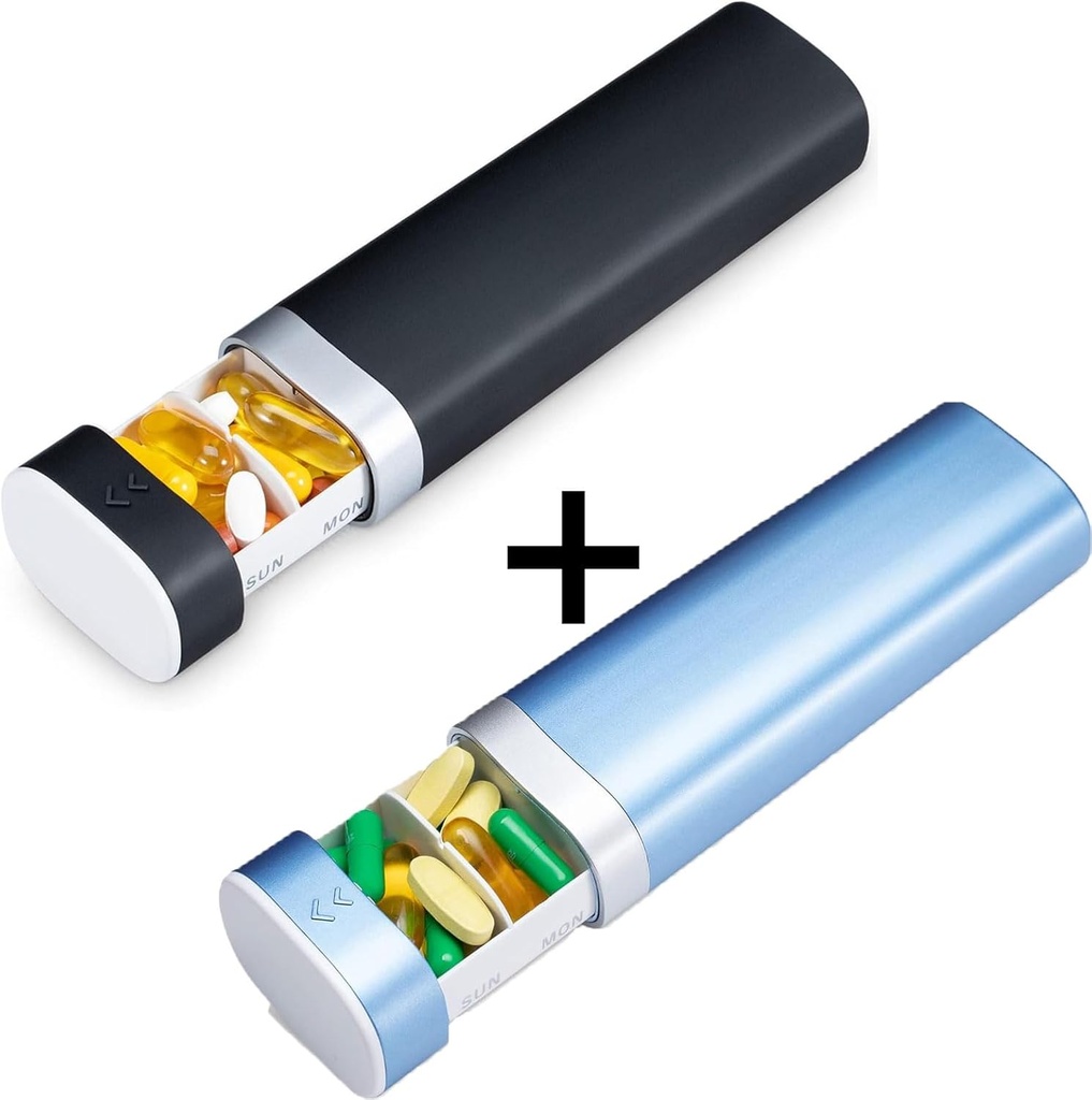 Ugentlig Pill Organizer 7 Dag, Betife Daily Pill Box, Travel Pill Case, Cute Pill Holder til at holde vitaminer, Medicin, Kosttilskud, Pills Organizer