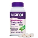 Natrol Melatonin 10mg Fast Opløs tabletter - Pebermynte Flavor, 60 Greve, Sleep Support, Hurtig Opløs Melatonin til voksne, 60- Day Supply