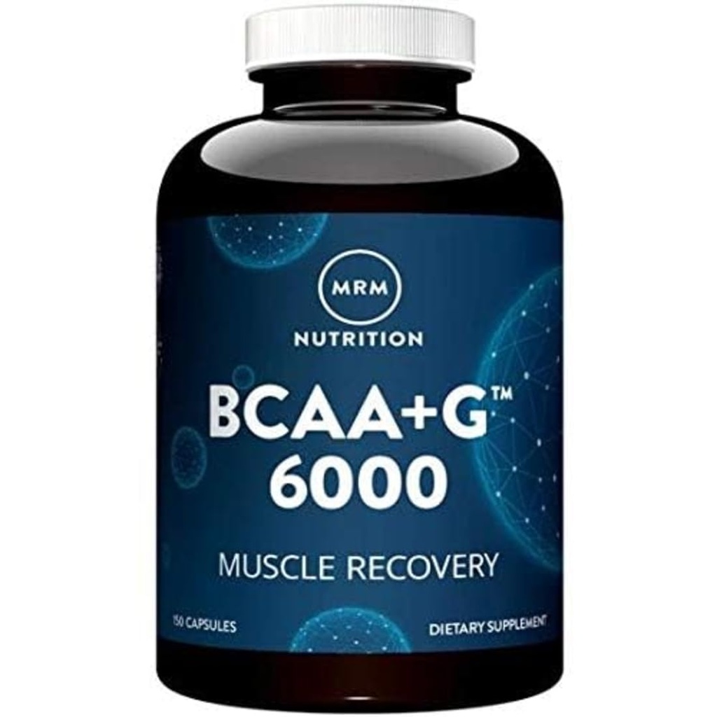 MRM Nutrition BCAA + Muskel Inddrivelse 6000 mg - for kvinder og mænd - 6g Aminosyrer per servering, Recovery Supplement Complex med L- Glutamin, Vegan, Gluten- Free - 25 Servere