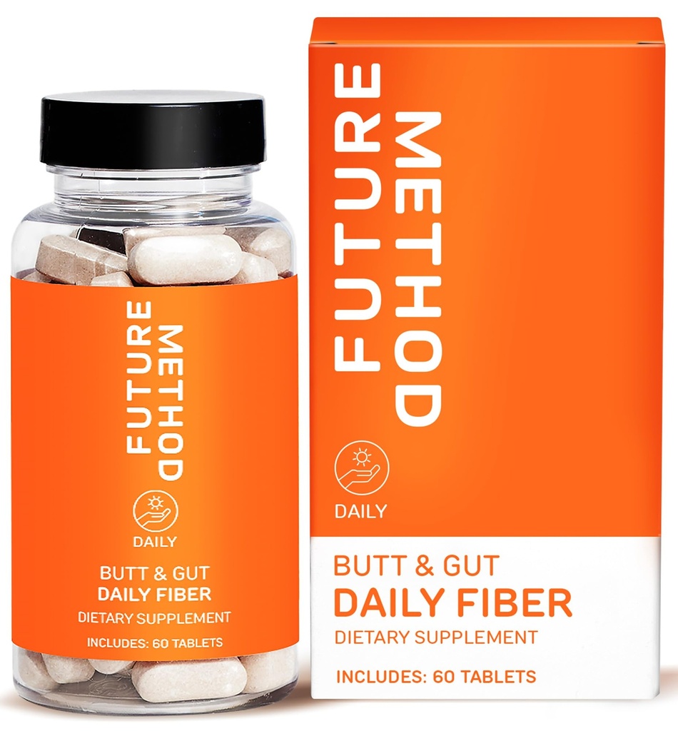 FREMTIDIG METODE Fiber Supplement, Acacia og Psyllium Husk Fiber piller til fordampning (60ct)