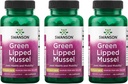 Swanson Green Lipped Mussel (Freeze- Tørret) - New Zealand Joint Health & Mobility Supplement - Natural Formel May Support Heart Health & fordøjelsesfunktion - (60 kapsler, 500mg Hver) (3 Pack)