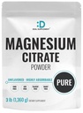 DEAL SUPPLEMENT Magnesium Citrate Powder 500mg, 3lbs - Unflavored, Let Absorbed - Renset spor Mineral for muskel, hjerte, & fordøjelsesstøtte - En om dagen, Non- GMO, Filler Free