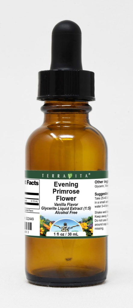 Evening Primrose Flower Glycerite Liquid Extract (1:5) - Vanilla Flavored (1 oz, ZIN: 522449)