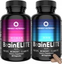 Nootropic Brain Supplements for Memory, Focus & Clarity - Advanced Brain Booster Capsules for Men & Women with Choline, DMAE, Phosphatidylserine and Bacopa (60Ct 2pack)