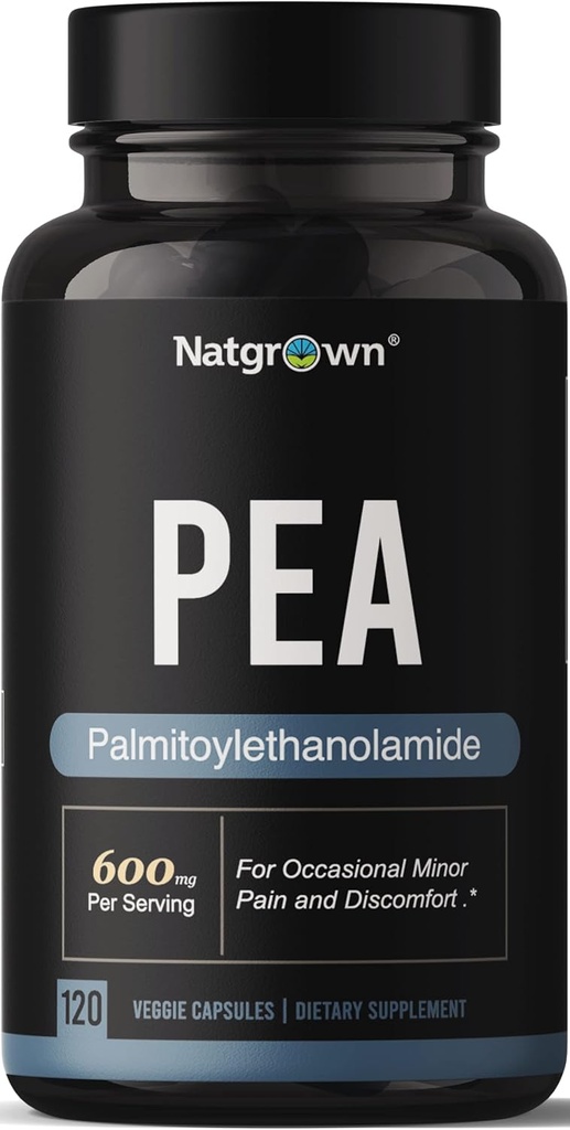Natgrown Palmitoylethanolamid Pea Supplement 600 mg - 120 kapsler