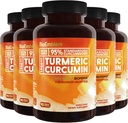 Bioemblem gurkemeje Curcumin Supplement til BioPerine Mea124; fælles støtte & hjerte sundhed Mea124; med organisk gurkemeje pulver & 95% Curcuminoids Extract 124; Californien Made, Non- GMO, 150- Day Supply