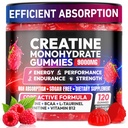 Creatine Gumies Monohydrat Complex 9000MG, Pre- workout for mænd og kvinder, Creatine Gummy med L- Taurine, BCAA 2: 1, B12 / 6 for Muskelstøtte, Forbedre Styrke, Energi Boost- 120 Tæl