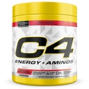 C4 Energy + Aminos Powder, 5g BCAA & EAA for Muscle Recovery, 3 Electrolytes for Hydration, 100mg Natural Koffein, Pre Workout, Zero Sugar, 30 Servere, Frugt Punch