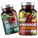 Nummer et ernæring N1N Premium D- Mannose med Cranberry & Hibiscus [1350mg], 120 kapsler, og ursyre støtte med 14 potteurter, 60 kapsler, 2 pakning bundle