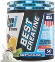 BPI Sport Bedste Creatin - Creatinine monohydrat pulver til mænd og kvinder, Himalayansk salt - Styrke, Pump, Endurance, Muscle Growth, Muscle Definition - No Bloat - Fruit Punch - 50 portioner - 10.58 oz