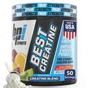 BPI Sport Bedste Creatin - Creatinine monohydrat pulver til mænd og kvinder, Himalayansk salt - Styrke, Pump, Endurance, Muscle Growth, Muscle Definition - No Bloat - Fruit Punch - 50 portioner - 10.58 oz