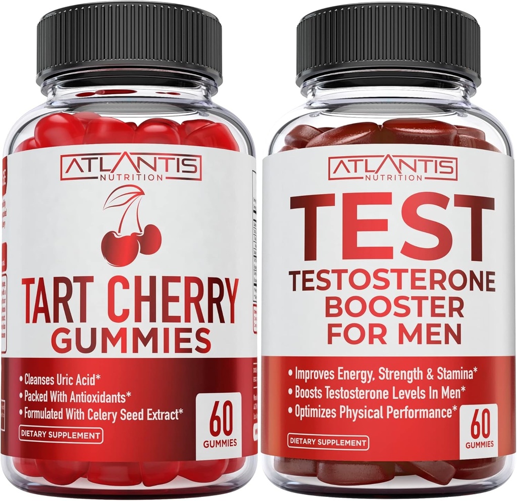 Atlantis Nutrition Tart Cherry 60 Gummies + Testosteron Booster 60 Gummies