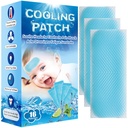 EASYEAH 16 Sheets Baby Cool Pads for Kids Fever Discomfort & Pain Relief, Cooling Relief Fever Reducer, Soothe Headache Pain, Pack of 16