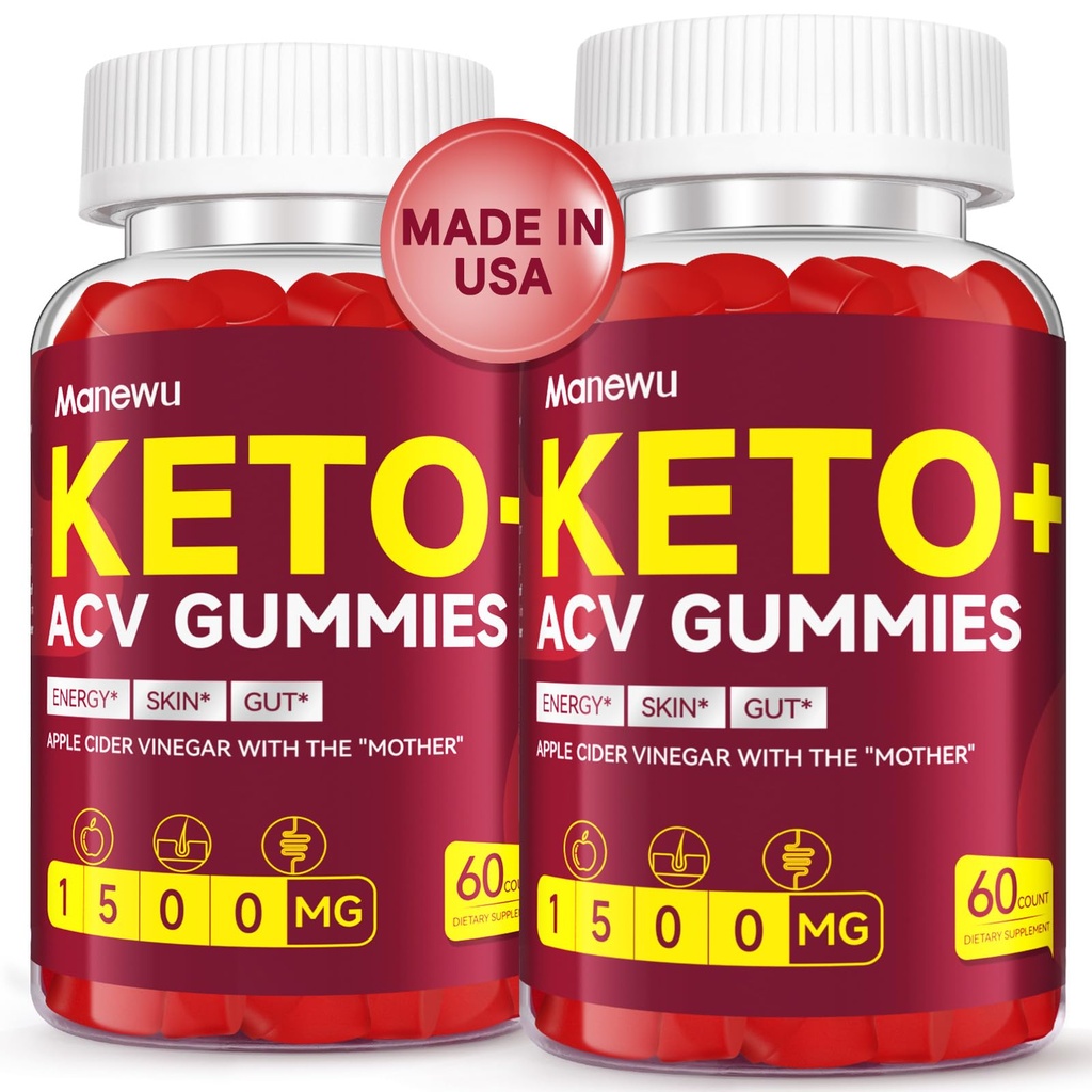 Keto ACV Gummies for Advanced Weight & Loss & Belly Fat Burn - Rapid Fat Burning Diet supplement til kvinder - 1500mg Organic Gluten Free Apple Cider Vincils med mor - Support Gut fordøjelse
