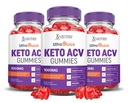 (3 Pack) Ultra Quick Keto ACV Gummies Advanced Formel 1000MG Ultraquick Keto Gummies Apple Cider Vincipeter Formuleret med Pomegranate Beet Juice Powder B12 Vegan Non GMO 180 Gummys