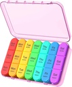 Daviky Daily Pill Box Organizer - 7 dages Pill Box med 3 afdelinger, holds Vitamin og Medicin