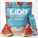 LIDO Watermelon Electrolyte Powder Packets — Zero Sugar Hydration Drink Mix Packets with Trace Minerals & Sea Salt — Keto, Paleo & Fasting Friendly — Watermelon Drink Mix for Recovery, 28 Sticks