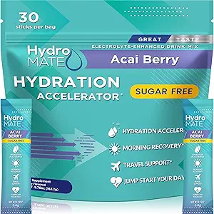 Elektrolytpulver Sugar- fri hydrering Pakninger Sort Cherry HydroMATE 30 sticks