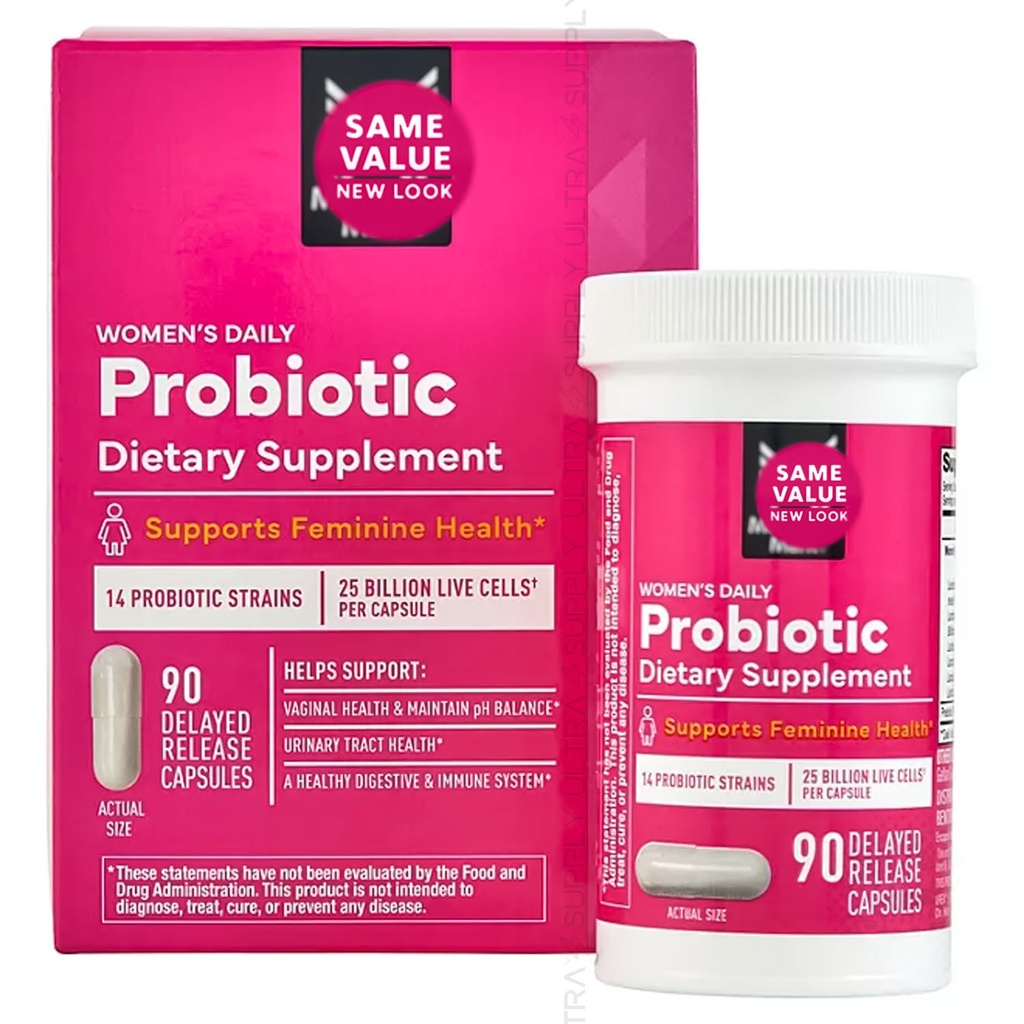 Medlemmer Mark Women 's Probiotic 25 Millioner CFU - 14 Strops, Forsinkede Udgivelseskapsler, 90 Greve