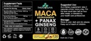 3 i 1 Ashwagandha + Maca Root + Panax Ginseng - Natural Supplement for Energy, Stamina, og Stress Support, 120 Softgels