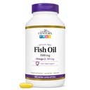 21. århundrede Fish Oil 1000 Mg Enteric Coated Softels, 180Count