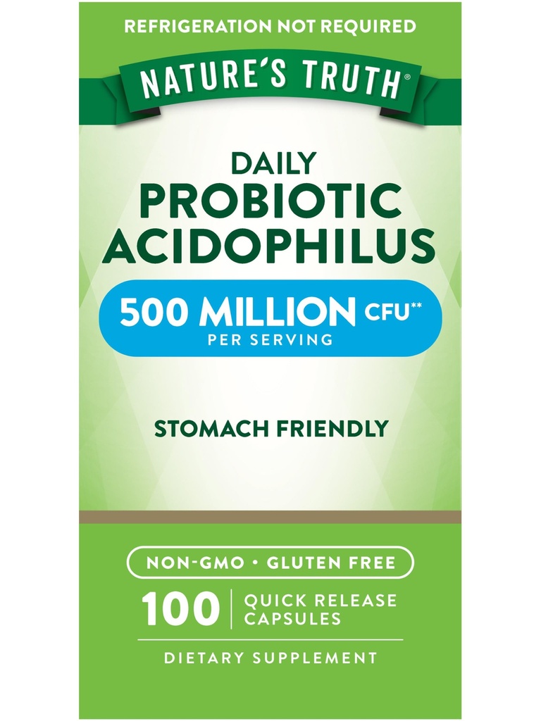 Nature 's Truth Probiotics for Mænd og Kvinder nogensinde 124; 500 Millioner CFU