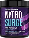 Jacked Factory X John Wick - Nitrobølge Wick Pre Workout Supplement - Intense Energy, Battle- Ready Focus, Ustoppelig forpligtelse, og Sheer Will - 30 Serveringer, Baba Yaga Blue Raz
