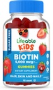 Levende sukkerfri kids Biotin Gummy Buddy 124; 5000mcg