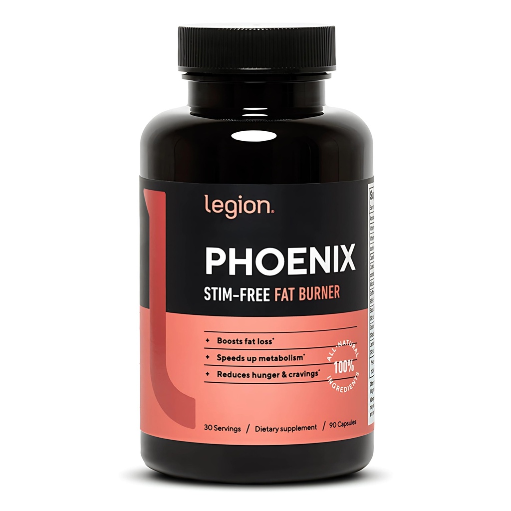 LEGION Phoenix termogene fedt brændere & vægttab piller - 30 Servere, 90 kapsler (koffein fri)