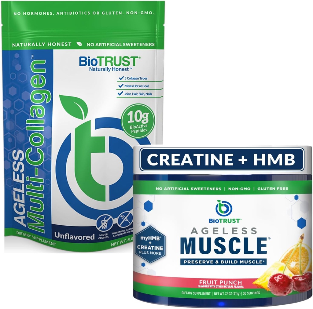 BioTrust Ageless Muscle (Fruit Punch) and Multi Collagen (Unflavored) Bundle