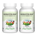 Maxi Health Quercetin 500mg kapsler - Zink kosttilskud til kvinder og mænd - ikke-GMO, Kosher, og Gluten- Free Quercetin kosttilskud med hyldebær C-vitamin og zink (90 Veg kapsler, pakke med 2)
