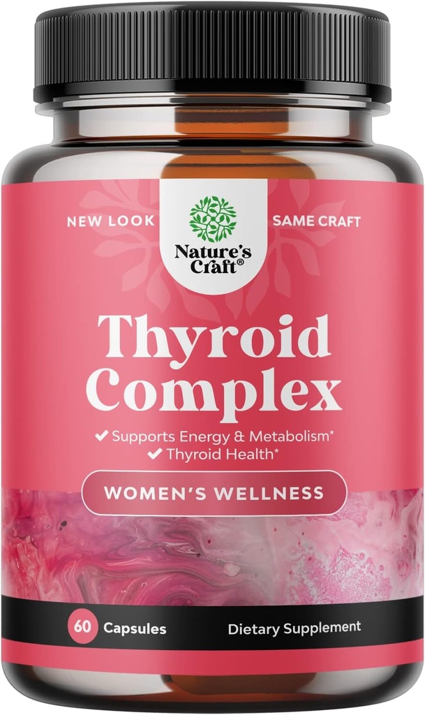 Avanceret thyreoideastøtte til kvinder med Ashwagandha - Adaptogen thyreoidea supplement med L Tyrosin Rhodiola og Astragalus Root - Non- GMO Balancing Herbal Thyroid Energy Women 's Health Supplement