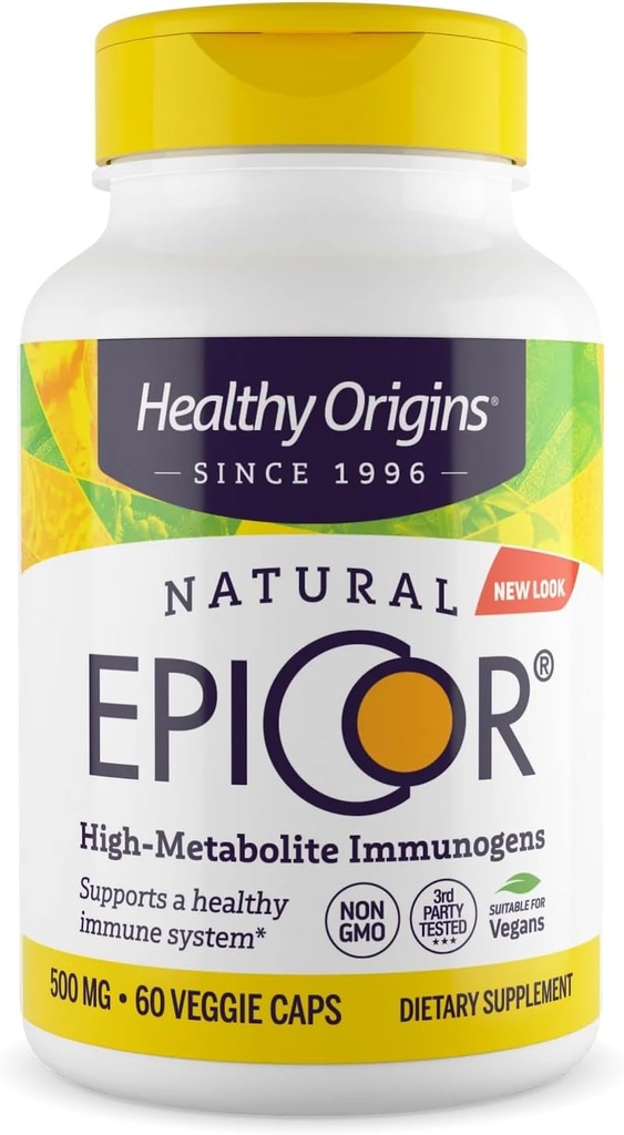Sunde oprindelser EpiCor 500 mg (immunforsvar, non- GMO, gluten fri), 60 Veggie kapsler