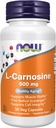 Now Foods Supplements, L- Carnosine (Beta- Alanyl- L- Histidine) 500 mg, Sund Aging, 50 Veg kapsler