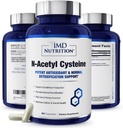 1MD Nutrition NAC Supplement N- Acetylcystein - NAC 600 mg - Antioxidant Supports Detox og Glutathion Production - N Acetylcystein Respiratory Supplement for Lung Health - 60 Kapsler