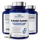 1MD Nutrition NAC Supplement N- Acetylcystein - NAC 600 mg - Antioxidant Supports Detox og Glutathion Production - N Acetylcystein Respiratory Supplement for Lung Health - 60 Kapsler