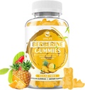 Berberine Gummies med Ceylon Cinnamon 1500mg høj potens Berberine HCL supplement til immun- og metabolismestøtte, sukker fri, ananas flavor - 60 greve