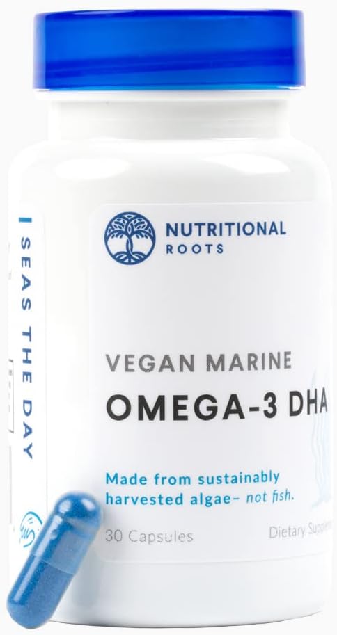 Omega 3 Alger DHA Vegan - Omega 3 DHA tillæg, Plant- baseret OMEG-3 Blend of Organic Alger, Organic Chia, og Organic Flax Seed Third Party Testet, Doctor 's Choice, 1 måned Supply, 30 Kapsler