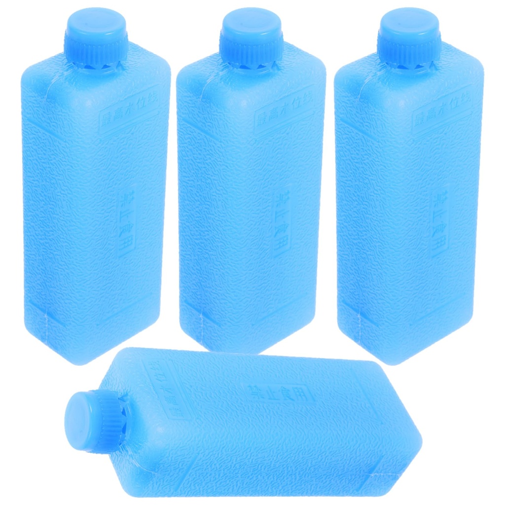 HANABASS 4 Pcs Slim Reusable Ice Packs for Cooler Lunch Box, Small Freezer Blocks for Evaporative Air Cooler Fan, Portable Cooling Ice Bricks for Shipping & Travel, Blue, 4.5×1.5×1.2 Inch