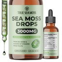 TrueSeaMoss 3000mg Irish Sea Moss Drops med Burdock Root & Bladderwrack til fordøjelsessystemet & Muscle Recovery Support - 2 Fl Oz Apple NW1