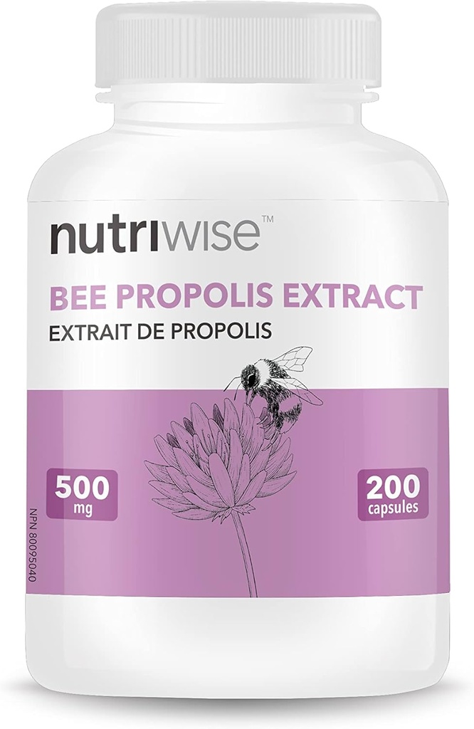 NutriWise Brasiliansk Bee Propolis Extract immunsupport 500 mg