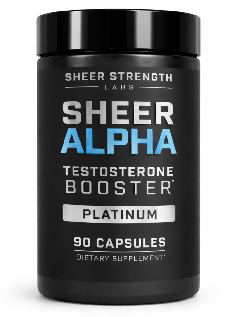 Sheer Strength Labs Testosteron Booster T- Booster for mænd - Klinisk Bakket dosis, Stærkeste Formel - Lavet i USA - Premium Blend af Fadogia Agrestis Tongkat Ali og Shilajit. 30 Tjenester