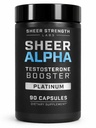Sheer Strength Labs Testosteron Booster T- Booster for mænd - Klinisk Bakket dosis, Stærkeste Formel - Lavet i USA - Premium Blend af Fadogia Agrestis Tongkat Ali og Shilajit. 30 Tjenester