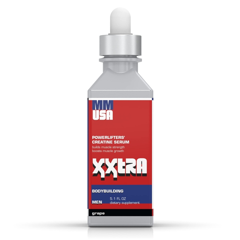 MMUSA XXTRA Pre-Workout for Bodybuilding, Crossfit, Powerlifting & Sports. Instant Energy, Power, Stamina, Intensity, Strength. Stable, Fast-Absorbing Creatine, Build Lean Muscle Mass. Grape Flavor.